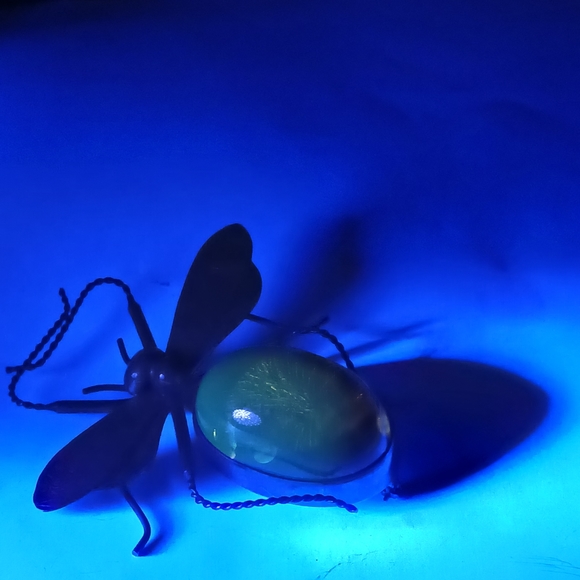 Vintage Amber Sterling Silver Bug Insect Brooch Pin - Picture 12 of 13